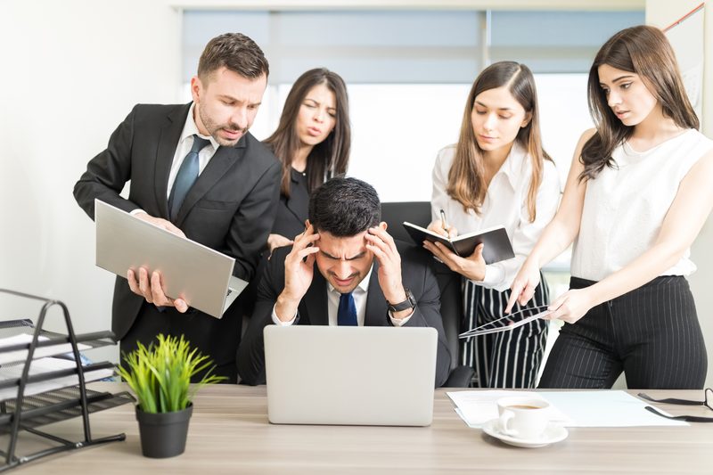 Stressed CPA team